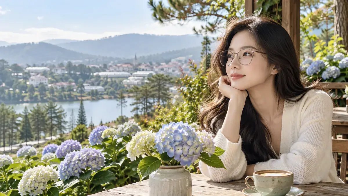 Ảnh minh họa thời trang kính cho gọng kính Tiffany TF1168