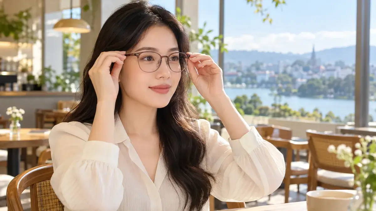 Ảnh minh họa thời trang kính cho gọng kính Vogue VO5452F