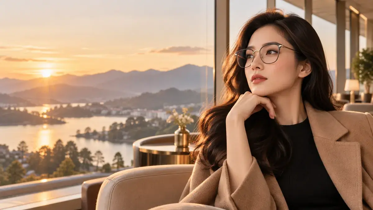 Ảnh minh họa thời trang kính cho gọng kính Michael Kors Nashville MK4167U