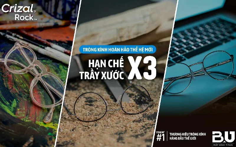 Tròng kính Essilor Crizal Rock là một trong những sản phẩm nổi bật của thương hiệu Essilor – Hãng Pháp mắt kính nổi tiếng hàng đầu thế giới.